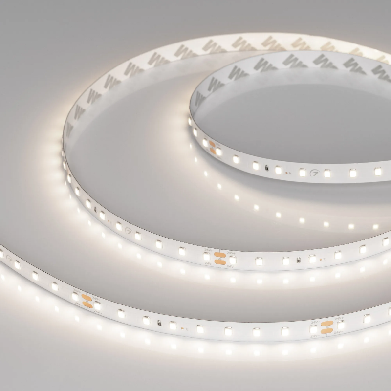 Светодиодная лента RT-A90-10mm 24V Day4000 (4.8 W/m, IP20, 2835, 5m) (Arlight, высок.эфф.200 лм/Вт) 036207