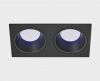IT08-8013 black 4000K 2 шт + IT08-8015 black светильник встраиваемый с рамкой