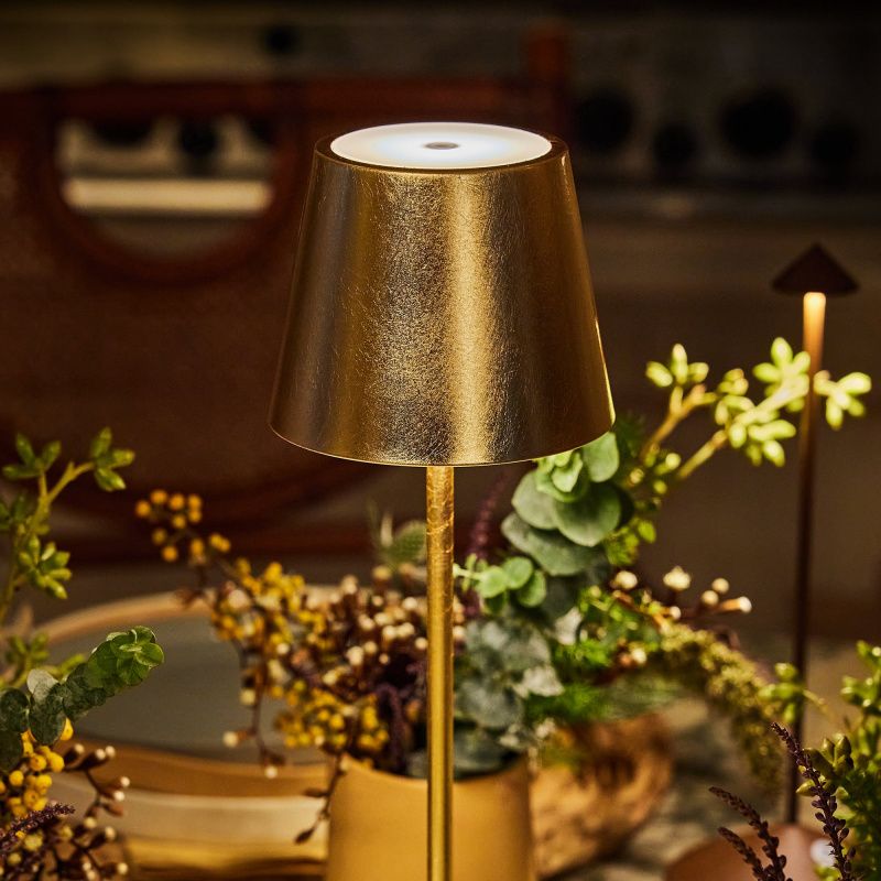 Настольная лампа Zafferano Poldina Gold Tavolo Leaf