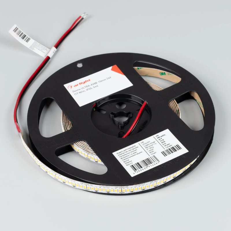Светодиодная лента ULTRA-A288-10mm 24V Warm2700 (17 W/m, IP20, 5m) (Arlight, высок.эфф.200 лм/Вт) 054932