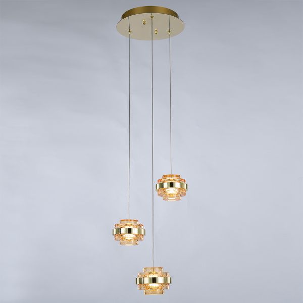 Подвесной светильник MD22030002-3A gold/champagne