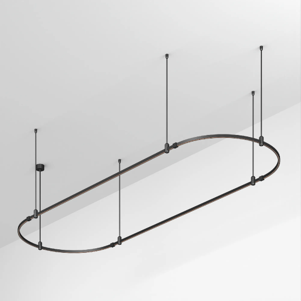 Основание ART-APRIORI-OVAL-ROD-800-3000x1000 (BK) (Arlight, IP20 Металл, 3 года) 048509