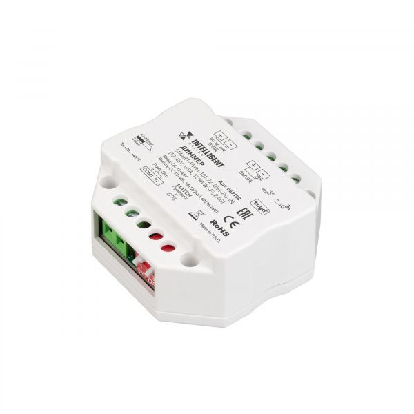 INTELLIGENT ARLIGHT Диммер SMART-PWM-101-72-DIM-PD-IN (12-48V, 1x9A, TUYA Wi-Fi, 2.4G) (IARL, IP20 Пластик, 5 лет) 059158