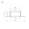 Профиль FANTOM-BENT-W49-TOP-2000 ANOD (Arlight, Алюминий) 046429