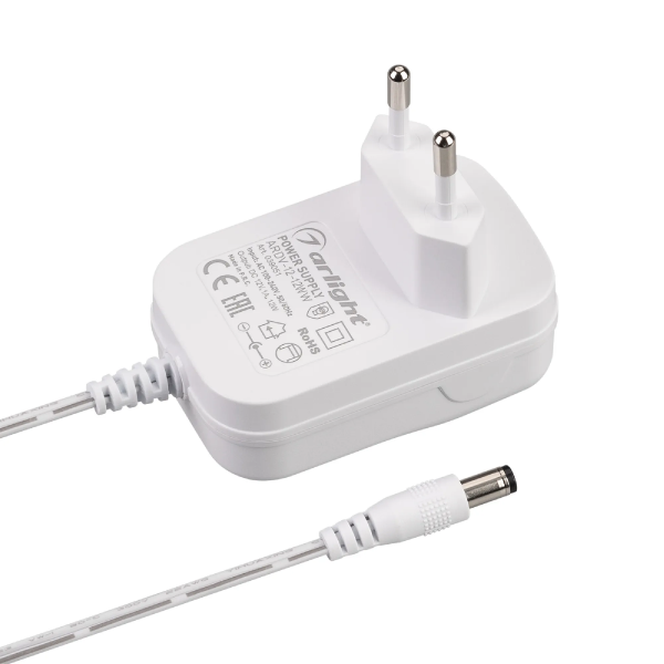 Блок питания ARDV-12-12WW (12V, 1A, 12W) (Arlight, Адаптер, 3 года) 039051
