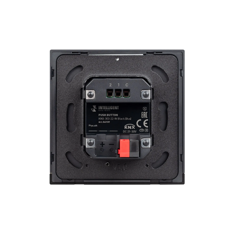 INTELLIGENT ARLIGHT Механизм панели KNX-303-22-IN Black (Bus) (IARL, IP20 Пластик, 2 года) 043109