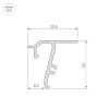 Профиль STRETCH-SHADOW-TECH-CEIL-2000 BLACK (A2-DELTA) (Arlight, Алюминий) 040704