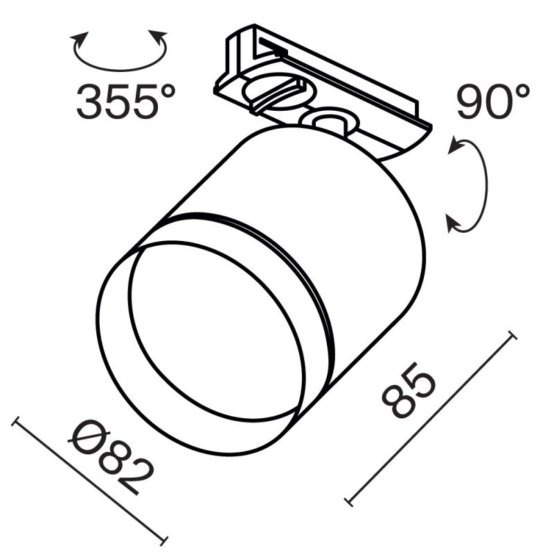 Трековый светильник Technical TR088-1-GX53-W