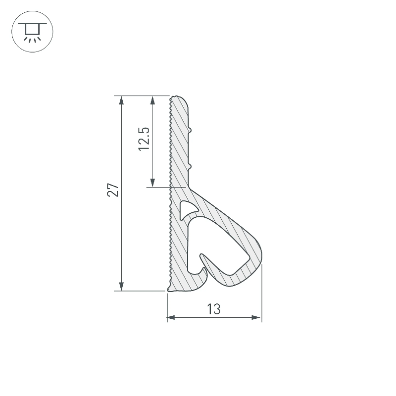 Профиль STRETCH-WALL-TEXTILE-2600 (Arlight, Пластик) 039518