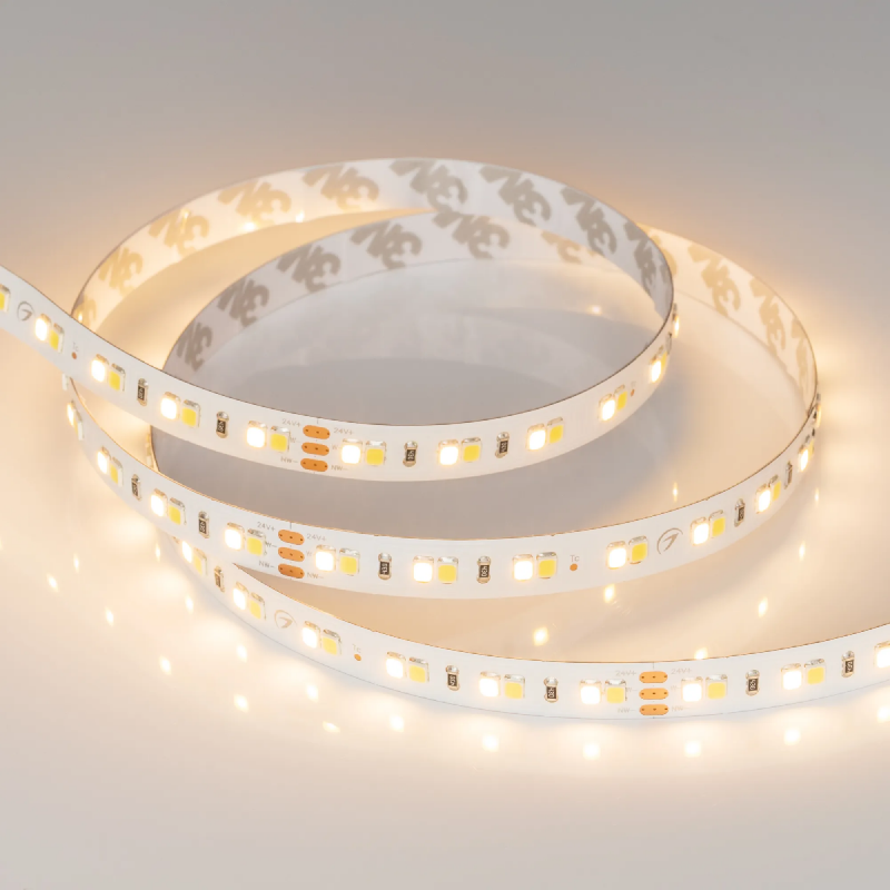 Светодиодная лента RT-A140-10mm 24V White-MIX (19.2 W/m, IP20, 2835, 5m) (Arlight, Изменяемая ЦТ) 024508(2)