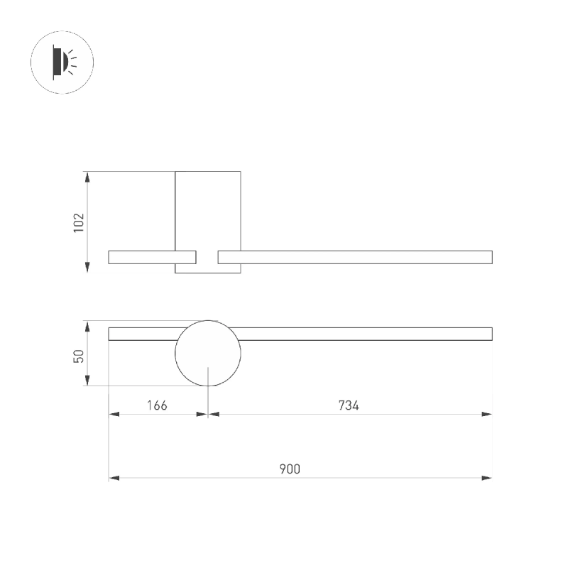 Светильник SP-VINCI-S900x55-10W Warm3000 (BK, 110 deg, 230V) (Arlight, IP20 Металл, 3 года) 034169