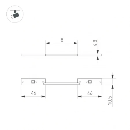 Коннектор гибкий MAG-MICROCOSM-CON-FLEX-POWER (BK) (Arlight, IP20 Пластик) 043240