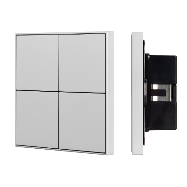 INTELLIGENT ARLIGHT Кнопочная панель KNX-304-23-IN Silver (BUS, Frame) (IARL, IP20 Металл, 2 года) 039666