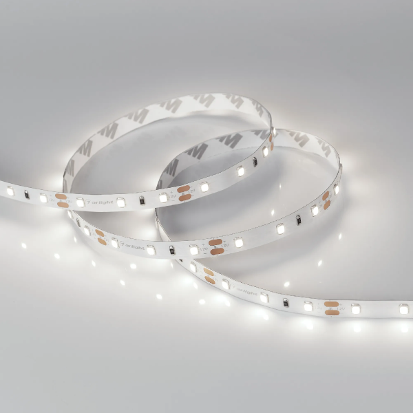 Светодиодная лента RT-A60-8mm 12V Day5000 CRI98 (4.8 W/m, IP20, 2835, 5m) (Arlight, Открытый) 021418(2)