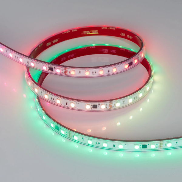 Светодиодная лента герметичная DMX-PFS-B60-12mm 24V RGB-PX6 (14 W/m, IP68, 5060, 5m) (Arlight, -) 039608