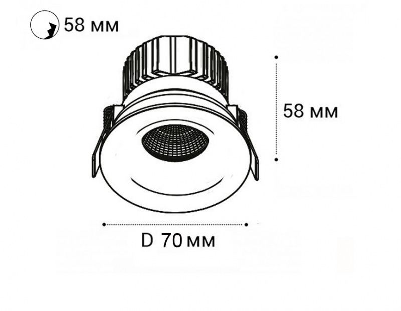 IT06-6023 white 4000K светильник встраиваемый влагозащищенный