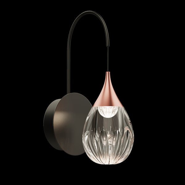 Настенный светильник MB24001004-1A copper/clear