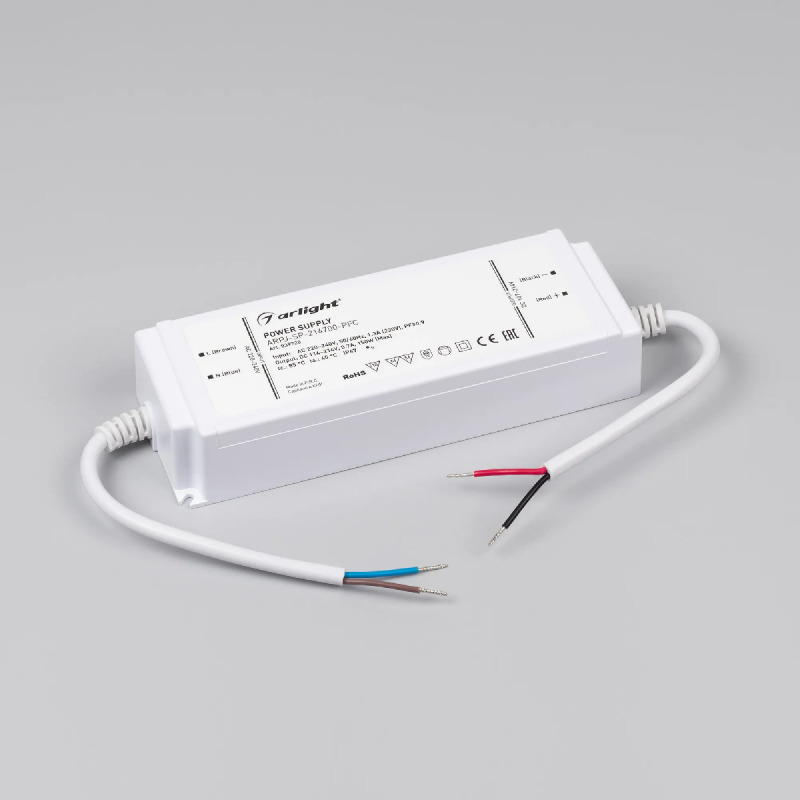 Блок питания ARPJ-SP-214700-PFC (150W, 114-214V, 0.7A) (Arlight, IP67 Пластик, 5 лет) 039720