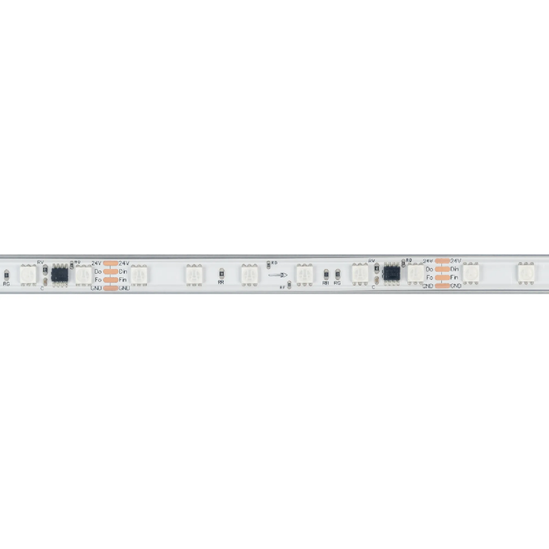 Светодиодная лента герметичная SPI-PS-B60-12mm 24V RGB-PX6-BPT (12 W/m, IP67, 5060, 5m) (Arlight, бегущий огонь) 039181
