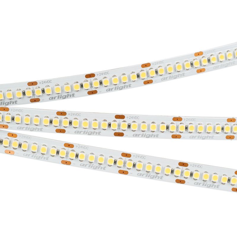 Светодиодная лента RT-A240-10mm 24V Day4000 (19.2 W/m, IP20, 3528, 5m) (Arlight, Открытый) 017431(2)