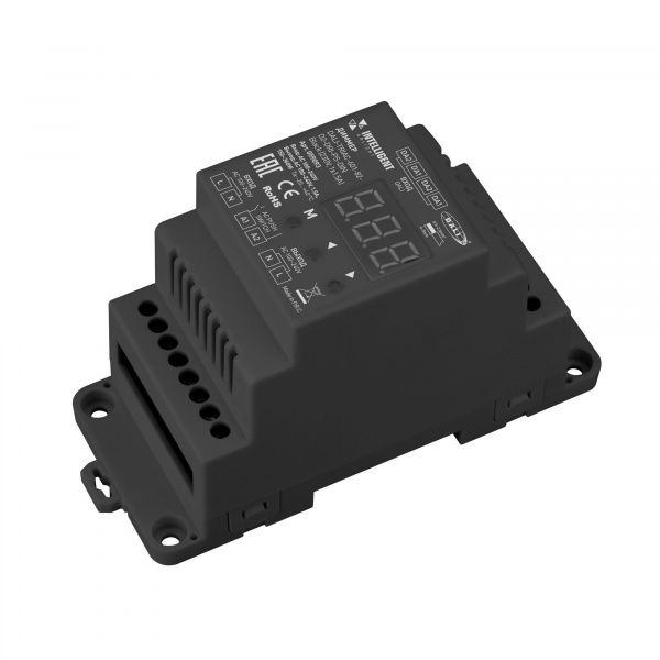 INTELLIGENT ARLIGHT Диммер DALI-TRIAC-601-82-D2-DRI-PS-DIN Black (230V, 1x1.5A) (IARL, IP20 Пластик, 5 лет) 059093