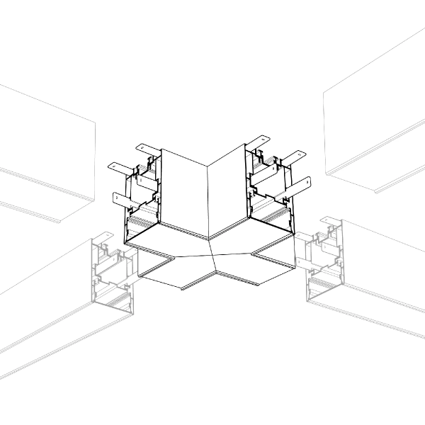 Угол S2-LINE-5470-X90 крестовой (Arlight, Металл) 021258