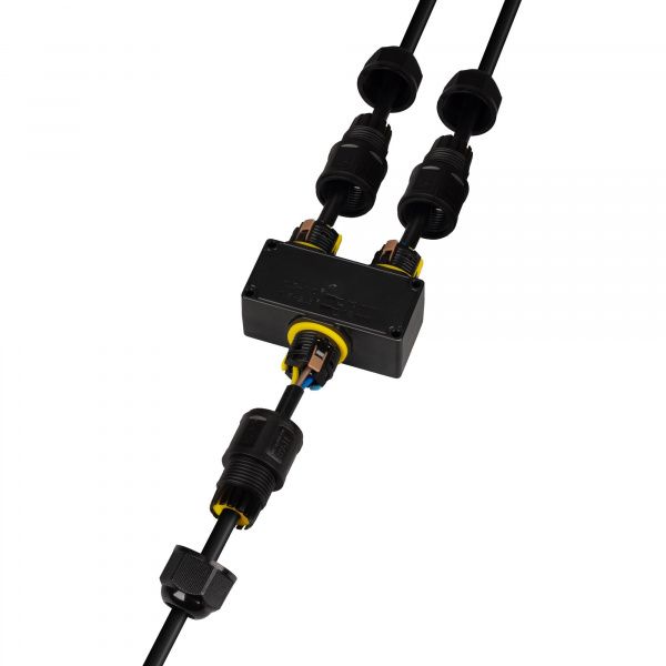Коннектор NEO-GERM-3pin-Y-WTW (4-8mm) (Arlight, IP68) 053435