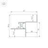 Профиль СEIL-S12-SHADOW-20-SIDE-3000 WHITE (Arlight, Алюминий) 052241