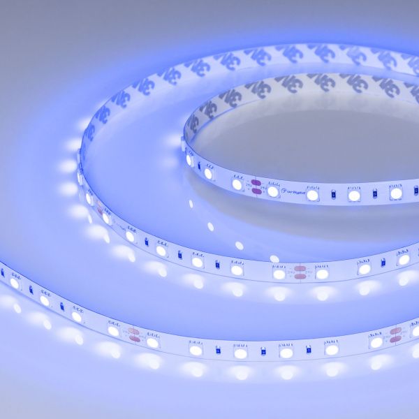 Светодиодная лента RT-B60-10mm 24V Blue (14.4 W/m, IP20, 5060, 5m) (Arlight, Открытый) 008819(2)