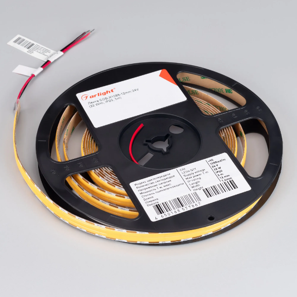 Светодиодная лента COB-X1088-12mm 24V Warm3000 (22 W/m, IP20, 5m) (Arlight, 5 лет) 046932