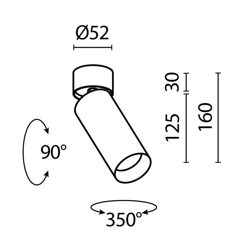 Потолочный светильник Technical C055CL-L12W3K-SS-B
