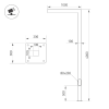 Опора OXOR-STER-G-1000x100x100-L4000-52W Warm3000 (BK, 230V) IP65 (Arlight, -) 051404