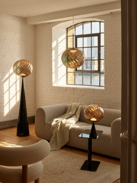 Настольная лампа Tom Dixon Whirl Cone Fat Gold/black LED