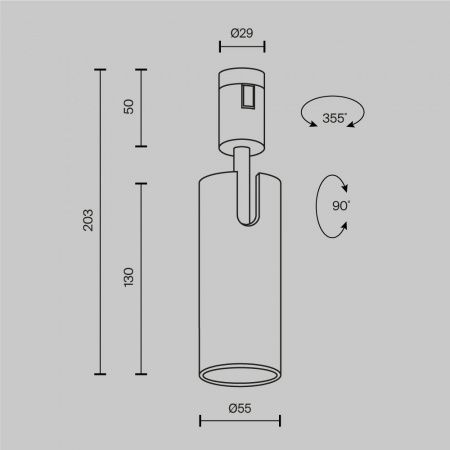 Трековый светильник Technical TR144-1-12W3K-W-PT