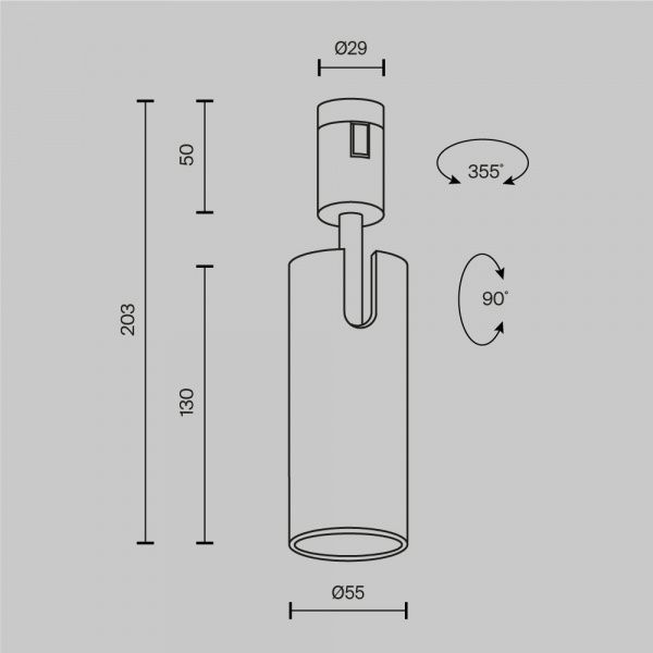 Трековый светильник Technical TR144-1-12W3K-W-PT