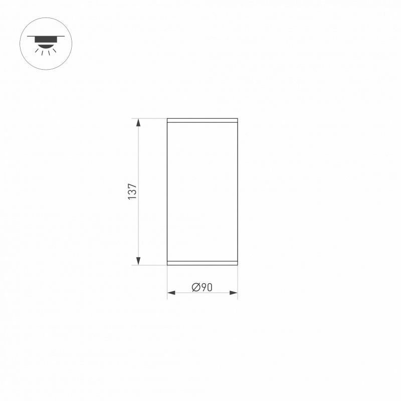 Светильник LGD-FORMA-SURFACE-R90-12W Day4000 (BK, 44 deg, 230V) (Arlight, IP54 Металл, 3 года) 037260