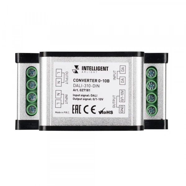 INTELLIGENT ARLIGHT Конвертер 0-10В DALI-310-DIN (AC 230V, DALI, 0-10) (IARL, -) 027181