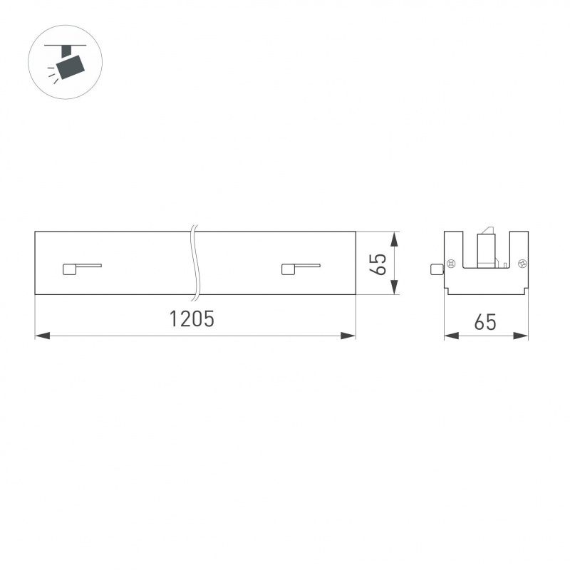 Светильник LGD-LUNGO-4TR-L1200-39W-60W Warm3000 (Белый, двойной асимметричный 2х20 deg, 230V) (Arlight, IP20 Металл, 5 лет) 064267