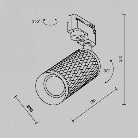 Трековый светильник Technical TR011-1-GU10-G