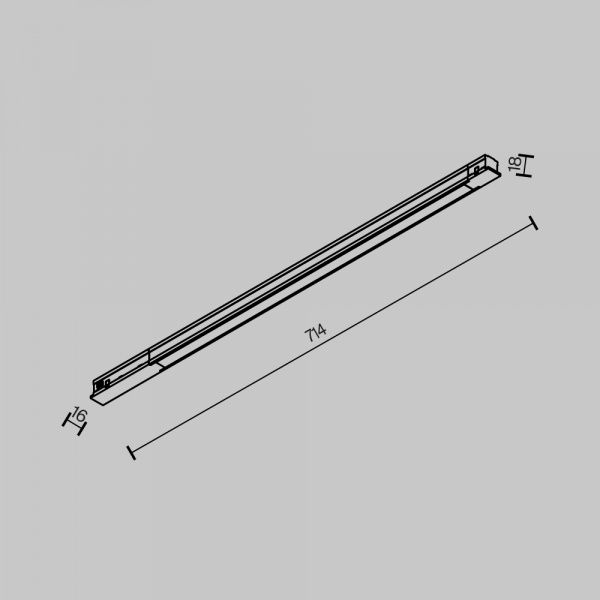 Трековый светильник Technical TR231-2-15W3K-B