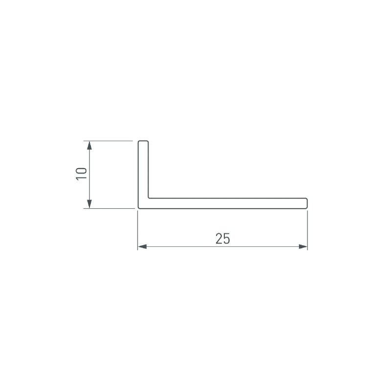 Уголок ARH-W25х10х1,5-2000 ANOD (Arlight, Алюминий) 053357