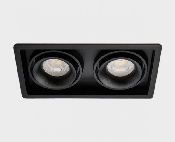 DE-312 black светильник встраиваемый поворотный