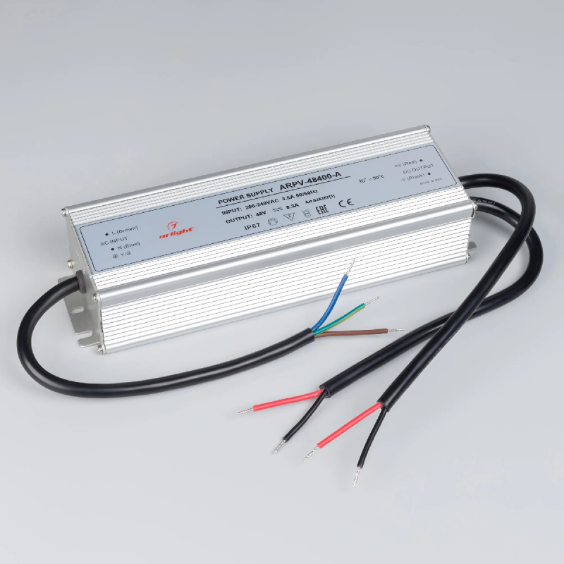 Блок питания ARPV-48400-A (48V, 8.3A, 400W) (Arlight, IP67 Металл, 3 года) 028367(1)