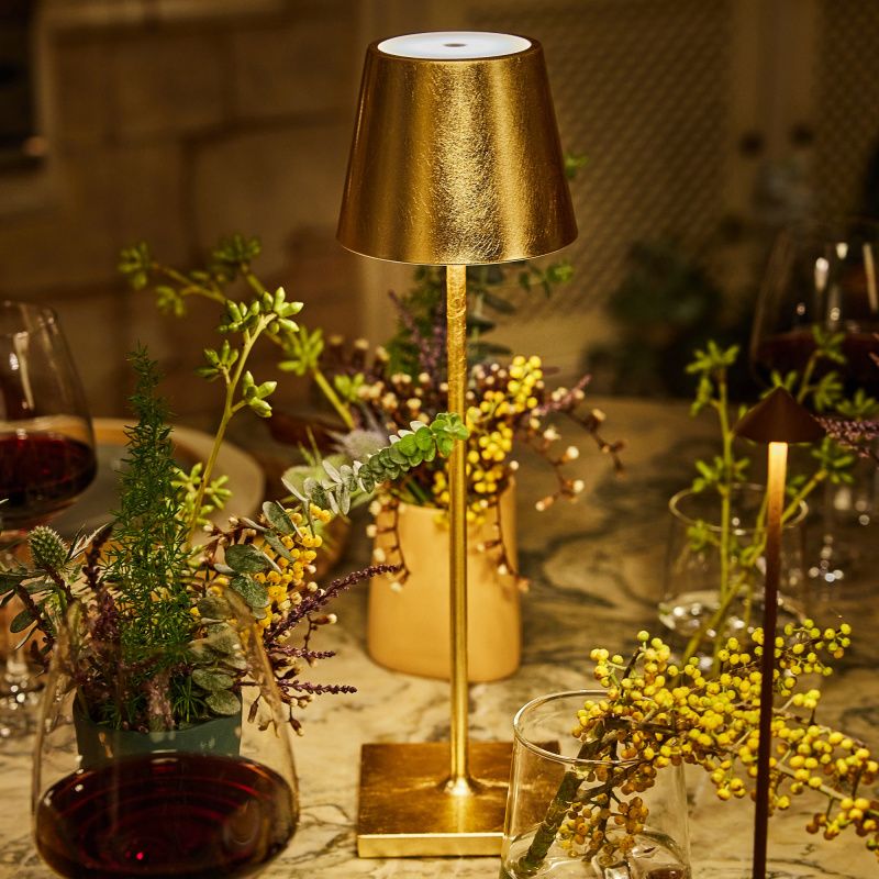 Настольная лампа Zafferano Poldina Gold Tavolo Leaf