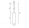 Трековый подвесной светильник Technical TR025-1-GU10-W