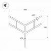Кронштейн OXOR-SY4-1800x76-L1000 BLACK (Arlight, Сталь) 051660