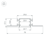 Профиль FANTOM-BENT-W23-SIDE-2000 ANOD (Arlight, Алюминий) 040331