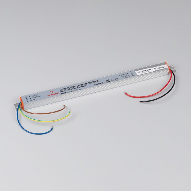 Блок питания ARV-12024-LONG-D (12V, 2A, 24W) (Arlight, IP20 Металл, 2 года) 026418(1)