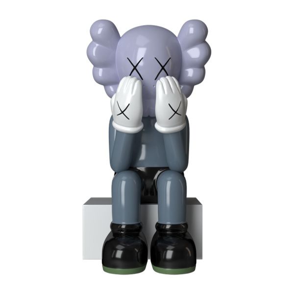 Дизайнерская статуэтка копилка KAWS синий