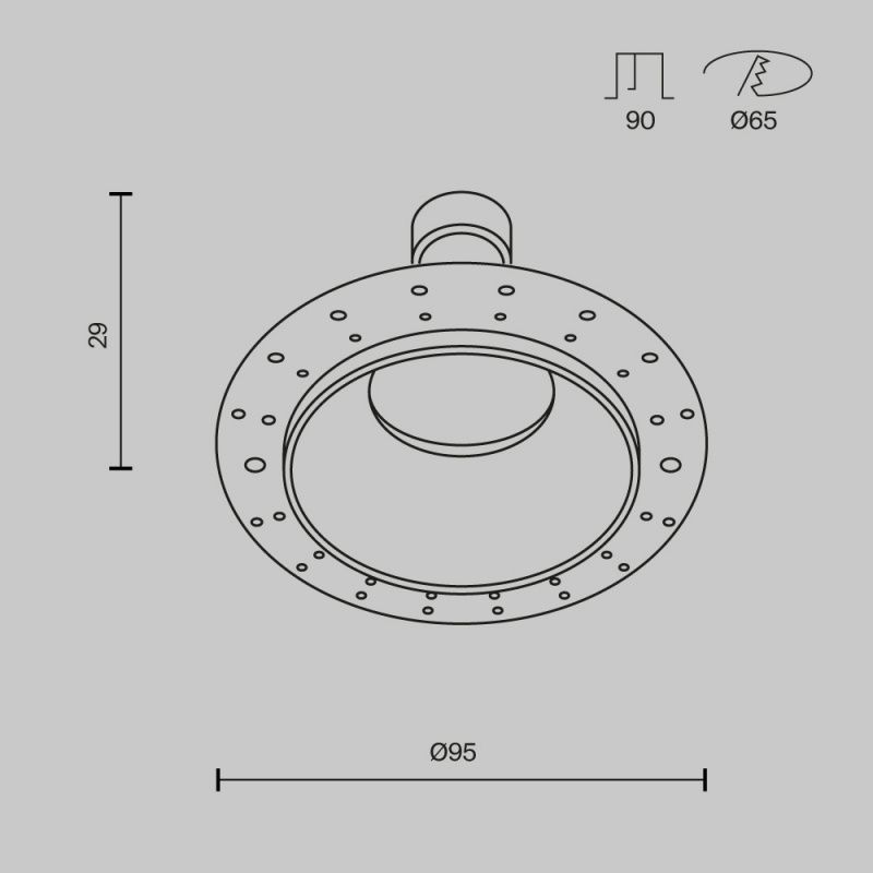 Встраиваемый светильник Technical DL126-GU10-TRS-W